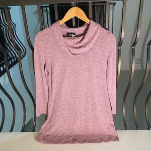scoop turtleneck dress